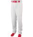 Augusta Sportswear 1445 Series Baseball/Softball P WHITE/ RED side view