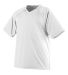 Augusta Sportswear 215 Youth Striker Jersey in White/ white front view