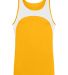 Augusta Sportswear 340 Velocity Track Jersey in Gold/ white front view