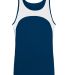Augusta Sportswear 341 Youth Velocity Track Jersey in Navy/ white front view