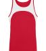 Augusta Sportswear 341 Youth Velocity Track Jersey in Red/ white front view