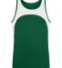Augusta Sportswear 341 Youth Velocity Track Jersey in Dark green/ white front view