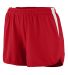 Augusta Sportswear 347 Women's Velocity Track Shor in Red/ white front view