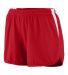 Augusta Sportswear 347 Women's Velocity Track Shor in Red/ white side view