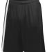 Augusta Sportswear 1623 Youth Attacking Third Shor in Black/ white front view