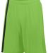 Augusta Sportswear 1623 Youth Attacking Third Shor in Lime/ black front view