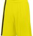 Augusta Sportswear 1623 Youth Attacking Third Shor in Power yellow/ black front view