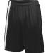Augusta Sportswear 1623 Youth Attacking Third Shor in Black/ white side view