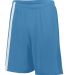 Augusta Sportswear 1623 Youth Attacking Third Shor in Columbia blue/ white side view