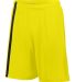 Augusta Sportswear 1623 Youth Attacking Third Shor in Power yellow/ black side view