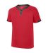 Augusta Sportswear 1553 Youth Stanza Jersey in Red/ black front view