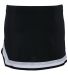 Augusta Sportswear 9145 Women's Pike Skirt in Black/ white/ metallic silver back view