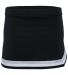 Augusta Sportswear 9145 Women's Pike Skirt in Black/ white/ metallic silver front view