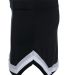 Augusta Sportswear 9145 Women's Pike Skirt in Black/ white/ metallic silver side view