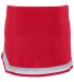 Augusta Sportswear 9145 Women's Pike Skirt in Red/ white/ metallic silver back view