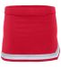 Augusta Sportswear 9145 Women's Pike Skirt in Red/ white/ metallic silver front view