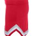Augusta Sportswear 9145 Women's Pike Skirt in Red/ white/ metallic silver side view