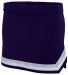 Augusta Sportswear 9145 Women's Pike Skirt in Purple/ white/ metallic silver front view