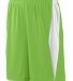 Augusta Sportswear 9735 Top Score Short in Lime/ white front view