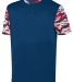 Augusta Sportswear 1549 Youth Pop Fly Jersey in Navy/ red/ navy mod front view