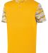Augusta Sportswear 1549 Youth Pop Fly Jersey in Gold/ gold mod front view