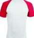 Augusta Sportswear 1509 Youth Wicking Short Sleeve in White/ red back view