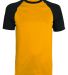 Augusta Sportswear 1509 Youth Wicking Short Sleeve in Gold/ black front view