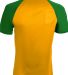 Augusta Sportswear 1509 Youth Wicking Short Sleeve in Gold/ dark green back view