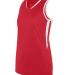 Augusta Sportswear 1673 Girls' Full Force Tank in Red/ white front view