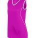 Augusta Sportswear 1674 Women's Firebolt Jersey in Power pink/ white front view