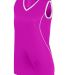 Augusta Sportswear 1675 Girls' Firebolt Jersey in Power pink/ white front view