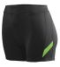 Augusta Sportswear 1335 Women's Stride Short in Black/ lime front view