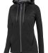 Augusta Sportswear 5558 Women's Zoe Tonal Heather  in Black/ graphite front view