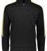 Augusta Sportswear 4386 Medalitst 2.0 Pullover in Black/ vegas gold front view