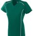 Augusta Sportswear 1092 Women's Winning Streak Jer in Dark green/ white front view