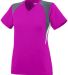 Augusta Sportswear 1295 Women's Mystic Jersey in Power pink/ graphite/ white front view