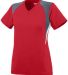 Augusta Sportswear 1295 Women's Mystic Jersey in Red/ graphite/ white front view
