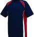 Augusta Sportswear 1540 Base Hit Jersey in Navy/ red/ white front view