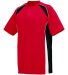Augusta Sportswear 1540 Base Hit Jersey in Red/ black/ white side view