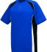 Augusta Sportswear 1541 Youth Base Hit Jersey in Royal/ black/ white front view