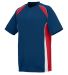 Augusta Sportswear 1541 Youth Base Hit Jersey in Navy/ red/ white side view