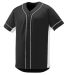 Augusta Sportswear 1661 Youth Slugger Jersey in Black/ white side view