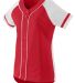 Augusta Sportswear 1666 Girls' Winner Jersey in Red/ white front view