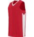 Augusta Sportswear 1713 Youth Block Out Jersey in Red/ white side view