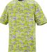 Augusta Sportswear 1799 Youth Digi Camo Wicking T- in Lime digi front view