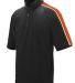 Augusta Sportswear 3788 Quantum Short Sleeve Top in Black/ orange/ white front view