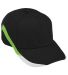 Augusta Sportswear 6283 Youth Slider Cap Black/ Lime/ White front view