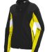 Augusta Sportswear 7724 Women's Tour De Force Jack in Black/ power yellow/ white front view