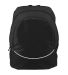 Augusta Sportswear 1915 Tri-Color Backpack in Black/ black/ white front view