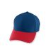 Augusta Sportswear 6236 Youth Athletic Mesh Cap in Royal/ red front view